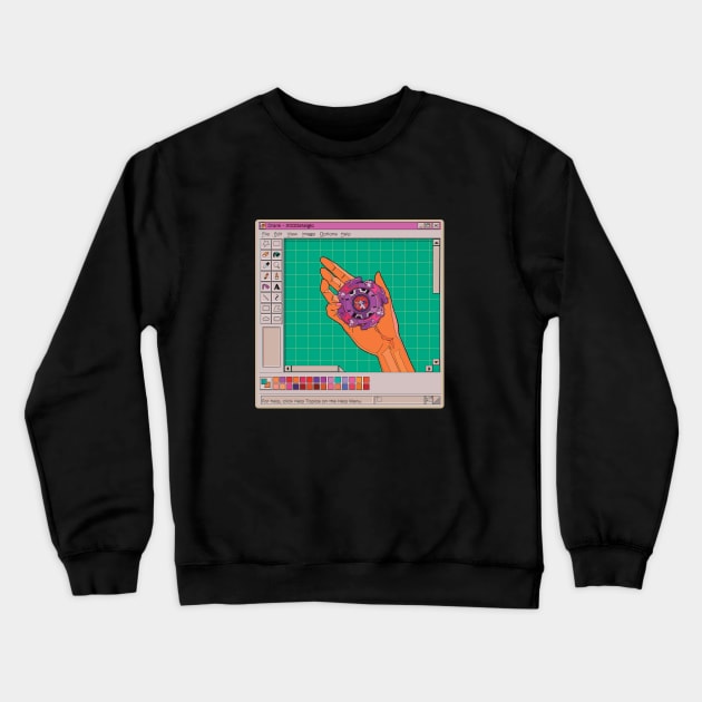 Nostalgic Beyblade Crewneck Sweatshirt by Drank